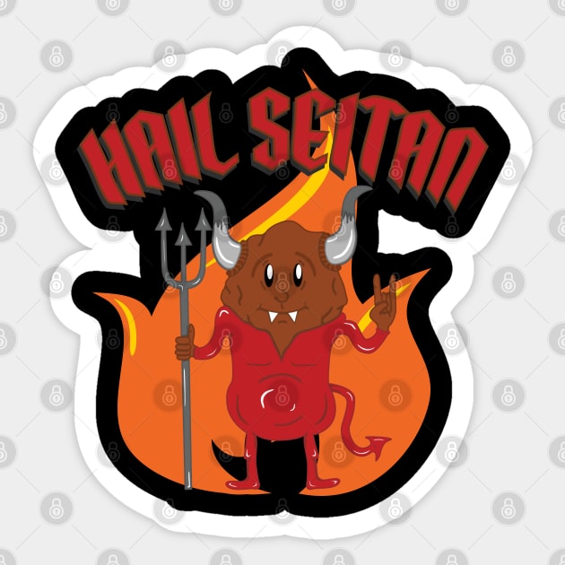 Hail Seitan Sticker by Slightly Sketchy